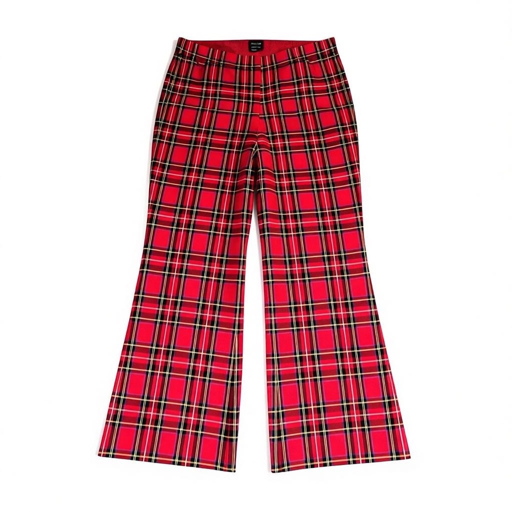 J.Crew‎ Kelsey Cropped Flare Pants Red Tartan Plaid NWT Size 12 - Picture 8 of 8
